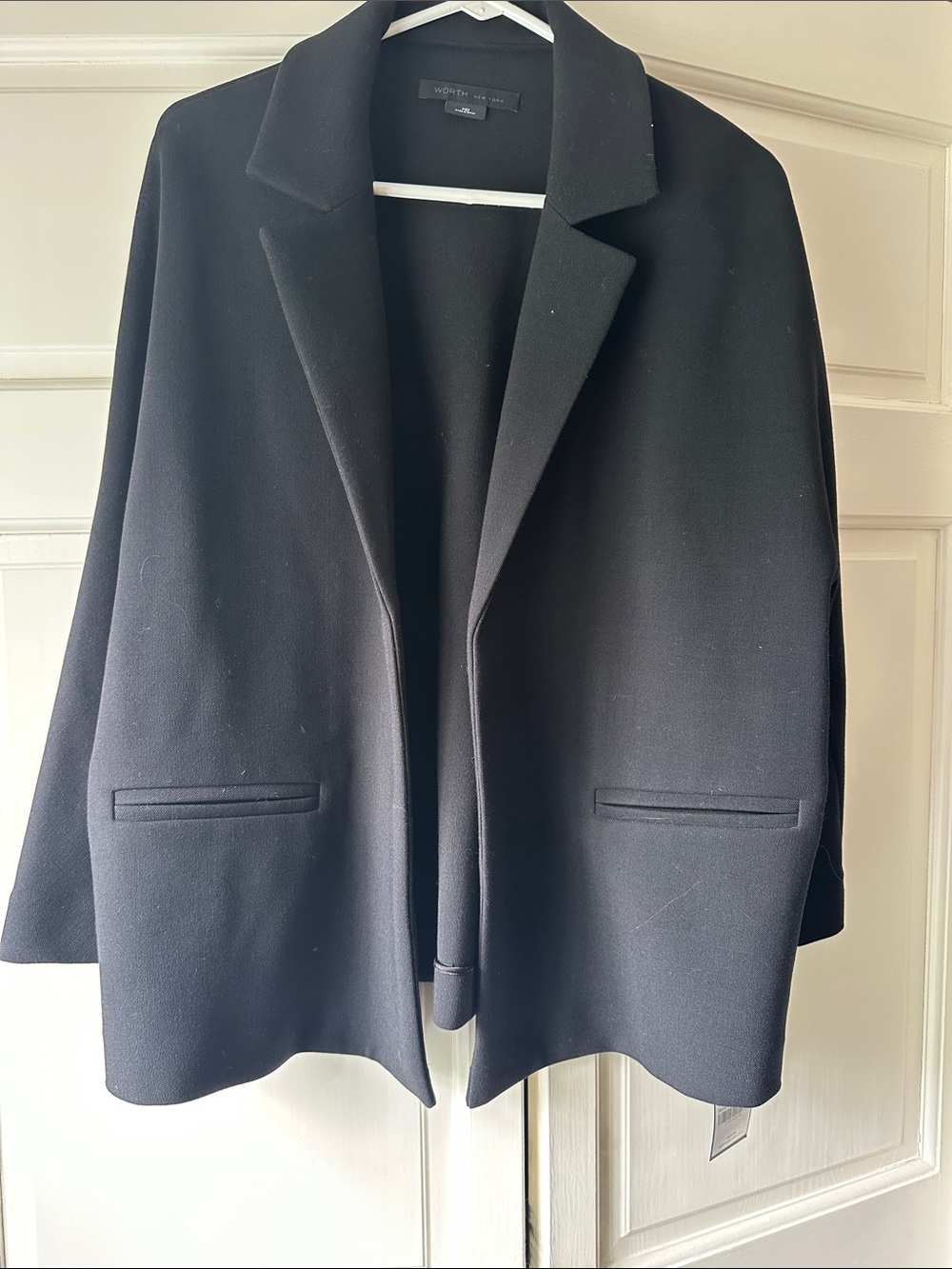 Worth Black Open-Front Blazer Jacket